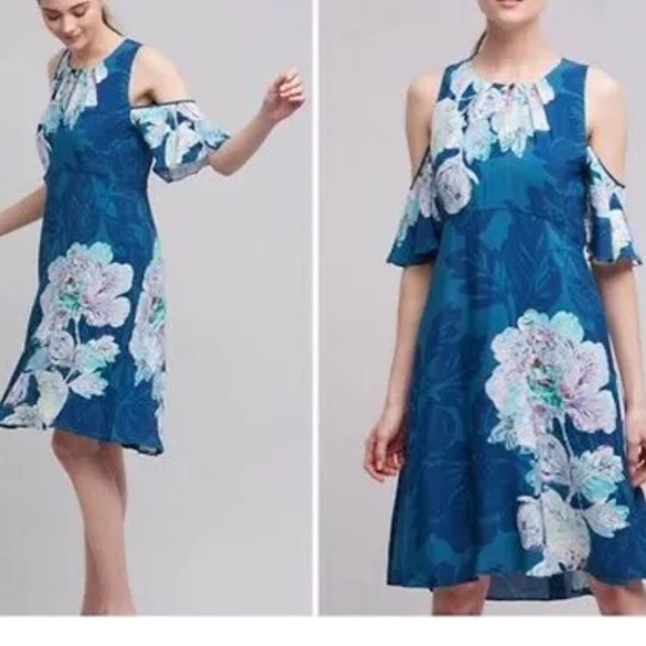 Maeve Anthropology Elie Midi Floral dress. Size 6. - Picture 3 of 13